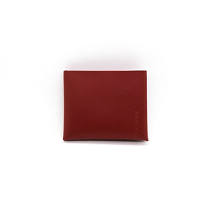 portefeuille en cuir recyclé origami WOODSTAG leather wallet rouge