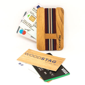 porte-cartes bois belge cadeau WOODSTAG chêne