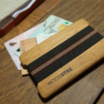 Charger l&#39;image dans la galerie, porte-cartes bois belge cadeau WOODSTAG cardholder chêne
