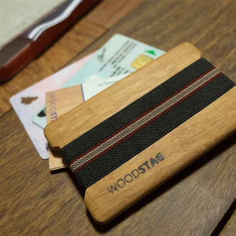porte-cartes bois belge cadeau WOODSTAG cardholder chêne