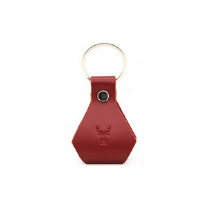 Porte-clés en cuir recyclé WOODSTAG rouge