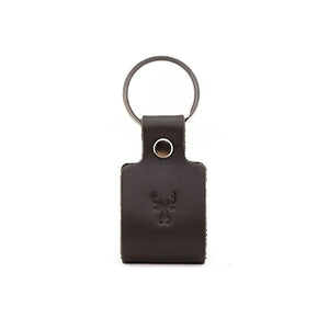 Porte-clés en cuir recyclé WOODSTAG brun