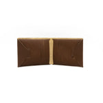 Charger l&#39;image dans la galerie, portefeuille en cuir recyclé origami WOODSTAG leather wallet brun foncé
