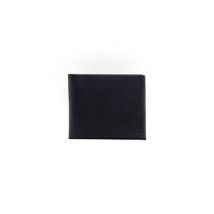 portefeuille en cuir recyclé origami WOODSTAG leather wallet noir